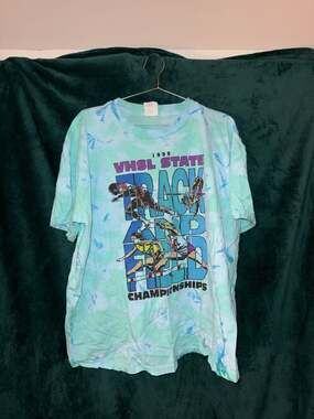 Vintage 1995 VHSL State Track and Field Championships Shirt Tie Dye Size XL